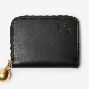 Burberry EKD Black Leather zip Wallet 8079212